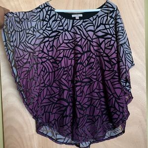 Roz & Ali Purple blouse - Plus Size 1X